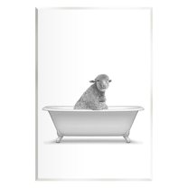 Stupell Industries Farmhouse Sheep In Bathtub Animals & Insects Painting Unframed Art Print Wall Art