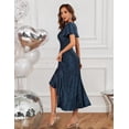 thumbnail image 2 of AURA Plus Size Women Sequin Formal Party Dress Flutter Short Sleeve Wedding Cocktail Long Evening Dress, 2 of 7