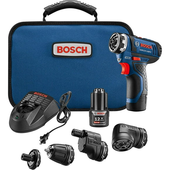 Bosch Power Tools Combo Kit GSR12V 140FCB22 with 12V Flexiclick 5-In-1 Drill Set