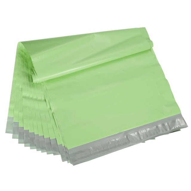 Uxcell Poly Mailers for Business Shipping Waterproof Envelopes with Self-Adhesive Seal Fruit Green 15x12 Inch