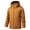 Gold, variant on Men's Outdoor Hooded Jacket Solid Color Climb Sport Run Long Sleeve Zipper Pocket Casual Outwear Khaki M