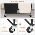 thumbnail image 6 of 74 Gal 2-Section Commercial Laundry Hamper, Heavy Duty Steel Frame Rolling Laundry Cart with Wheels, Beige Large Industrial Clothes Sorter for Hotel Home Laundry Room, 6 of 9