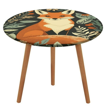 

Fox (5) Tablecloth Round Elastic Fitted Waterproof Table Cover Cloth for Dining Room Indoor Outdoor Decor