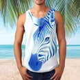 thumbnail image 2 of BJUTIR Mens Tank Tops Summer Fashion Tank Top Casual Loose Sports Beach Seaside Hawaiian Print Top Vest Casual Loose Top, 2 of 5