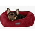 thumbnail image 4 of NANDOG Cloud Collection Cat and Dog Bed for Small to Medium Breeds – Made of Ultra Soft Micro Plush Fabric – Reversible Design with Double Stitched Seams (25”x21”x10”) (Burgundy), 4 of 4