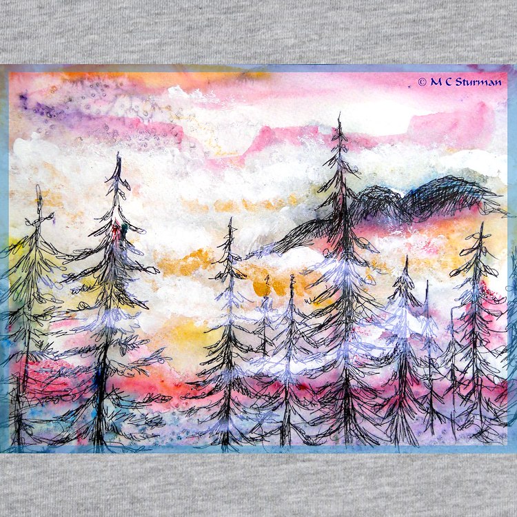 CafePress - Landscape, Colorful Art! Long Sleeve T Shirt - Womens Baseball Tee