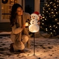 thumbnail image 6 of Ltvvegg 31in Solar Snowman Light Decorations, Solar Christmas Lights Outdoor with Stake, Outdoor Waterproof Solar Powered Garden Snowman Lights, Christmas Yard Decor, 6 of 7