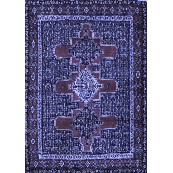 Ahgly Company Indoor Rectangle Persian Blue Traditional Area Rugs, 2' x 5'