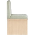 thumbnail image 4 of Meridian Furniture Shaw Mint Chenille Fabric Upholstered Dining Chair, 4 of 9