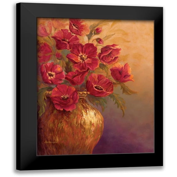 Wacaster, Linda 12x14 Black Modern Framed Museum Art Print Titled - Crimson and Brass I