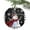 Black White Red, variant on Xmas Snowman Red Buffalo Plaid Christmas Ceramic Ornament 2025,3" Round Xmas Tree Hanging Accessories with Gold Ribbon