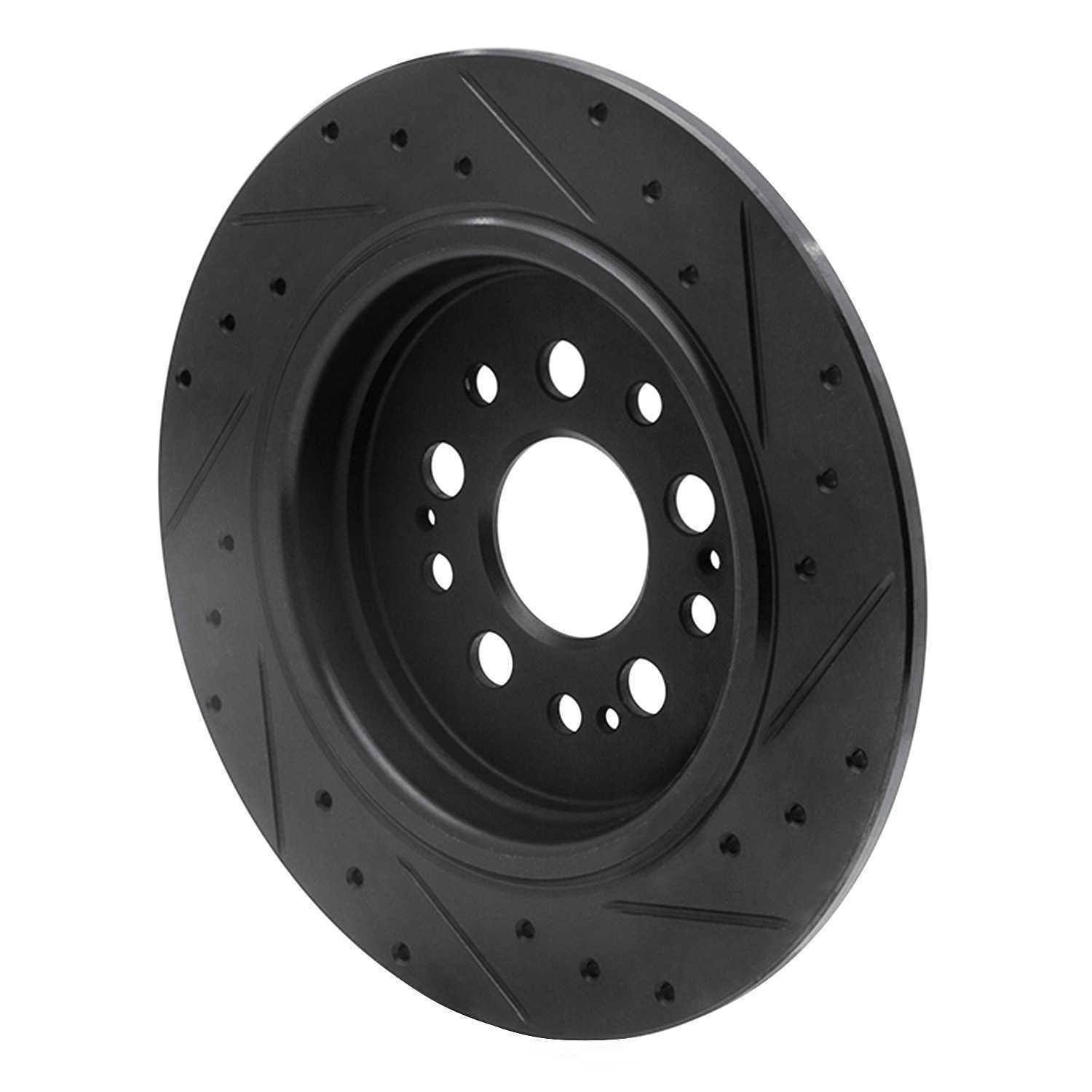 Dynamic Friction Company 633-59070L DFC Brake Rotor - Drilled And Slotted - Black