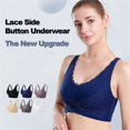 thumbnail image 1 of Bra, Comfy Corset Bra Front Cross Bras Side Buckle Lace Bra, 1 of 8