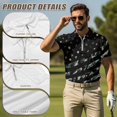 thumbnail image 5 of Aplkyhs Black American Flag Matching Golf Shirts for Couple Mens Hawaiian Shirt Suitable for Outdoor Sports Mens Shirts Casual Soft and Comfortable Quick Dry Breathable Fabric, 5 of 6