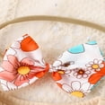 thumbnail image 4 of Bébé Filles Robe Romper Mouche Manches Floral Romper + Bandeau Noeud, 4 of 9