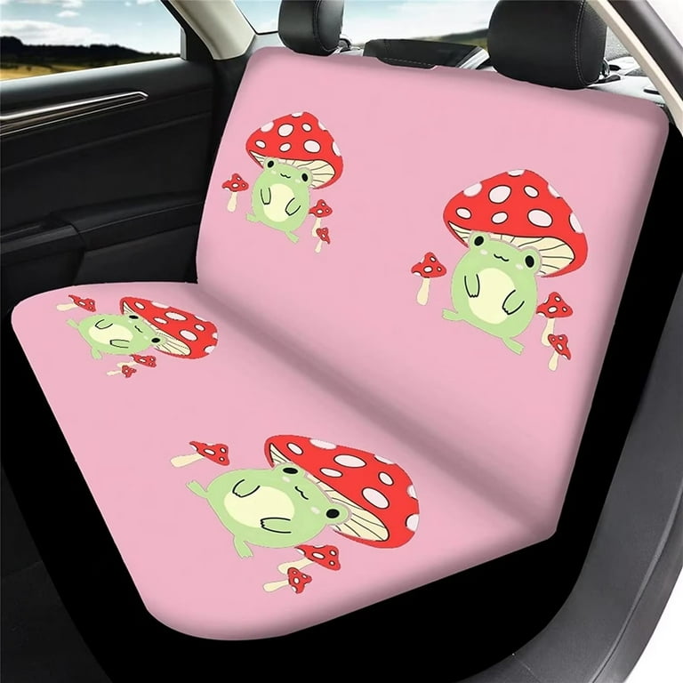 Pzuqiu Strawberry Seat Covers for Cars Pink Car Accessories for