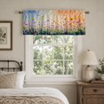 thumbnail image 2 of SPXUBZ Purple Wildflower Window Valance Floral Kitchen Curtain Valance Rod Pocket Home Decor, 2 of 5