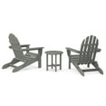 thumbnail image 2 of POLYWOOD Classic Folding Adirondack 3-Piece Set in Slate Grey, 2 of 7