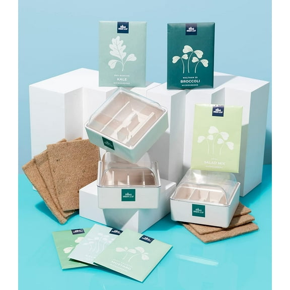 Urban Leaf- Indoor Microgreens Growing Kit – Organic Micro Greens Sprout Seeds Kit – 6 Seed Pack Variety- 4 Hours of Sunlight Daily