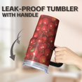 thumbnail image 5 of Cherry 20oz Stainless Steel Tumbler with Handle and Straw – Insulated Travel Cup with Sliding Lid, 360° Full Wrap Printed Mug for Home, Outdoor & Sports Use, Fruit, 5 of 6