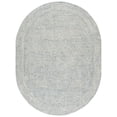 thumbnail image 2 of SAFAVIEH Abstract Caelestinus Ogee Wool Area Rug, Ivory/Blue, 6' x 8' Oval, 2 of 10