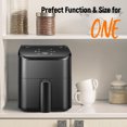 thumbnail image 5 of Air Fryer, Small Digital 3 Qt Airfryer Space Saving Compact, Bake, Reheat, Roasts for Quick Easy Meals, Mini Compact & Quiet, Nonstick & Dishwasher Safe Basket (Black) (Black), 5 of 7
