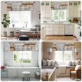thumbnail image 6 of Grey Wood Grain Valances for Windows, Rod Pocket Kitchen Valance Curtains - Soft & Washable Small Window Treatment for Living Room, Bathroom, Brown Rustic Vintage Wooden 54x18inch, 1 Panel, 6 of 9