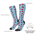thumbnail image 3 of Daiia Sports Socks Strawberries Printed Novelty Crew Socks for Men Women Knee High Socks Cotton Socks Soft & Breathable Support Unisex Socks, 3 of 9