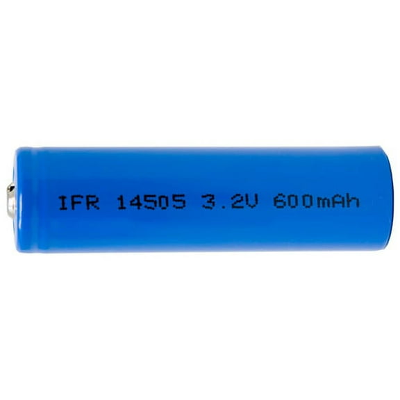 8-Pack AA 3.2 Volt 600 mAh LiFePO4 14500 Battery (14mm-Pack 50mm)