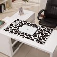 thumbnail image 3 of Long Mouse Pads for Desk,White and Black Of Leopard Print Desk Mats on Top Of Desks, Desk Mouse Pad Extra Large with 3mm Non-Slip Base and Stitched Edge for Gaming,Office,Work,Home 31.5"x15.7", 3 of 6