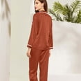 thumbnail image 2 of Postpartum Pajama Sets – Soft Cotton Lounge Sets for Women, Comfortable Sleepwear for Recovery Women's Satin Solid Long Sleeve Pajama Set Comfort Loungewear, 2 of 5