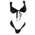 thumbnail image 4 of Afdoent Bikini Sets For Women New Lace Up Bikini Solid Color Split Women's Swimsuit Good Selling Set Vacation Outfits, 4 of 4