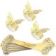 thumbnail image 1 of 50 anillos de servilleta huecos de papel con forma de mariposa reflectante brillante para bodas, banquetes, cenas y decoración de mesas (dorado), 1 of 5