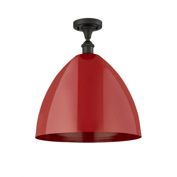 Innovations Lighting - Plymouth Dome - 1 Light Semi-Flush Mount In Industrial