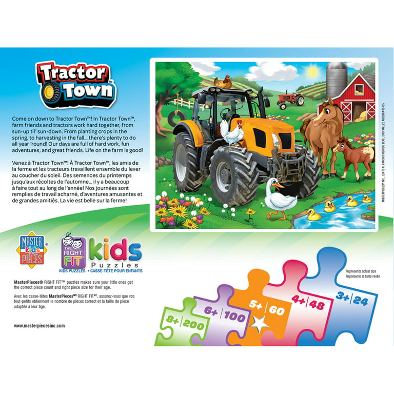 MasterPieces 60 Piece Jigsaw Puzzle - Tractor Town Farmer Miller's
