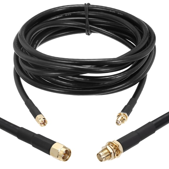 Uxcell KMR/LMR240 Coaxial Extension Cable, 50ohm 25Ft SMA Male to SMA Female RF Low-Loss Coaxial Cable Antenna Extension with Connector for 3G 4G 5G LTE Ham WiFi GPS RF Radio Use