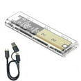 thumbnail image 1 of Laptop SSD Mobile Hard Drive Box Transparent M.2 SSD Box NVME PCIe M2 Hard Disk Case 10Gbps Clear SSD Case, 1 of 1