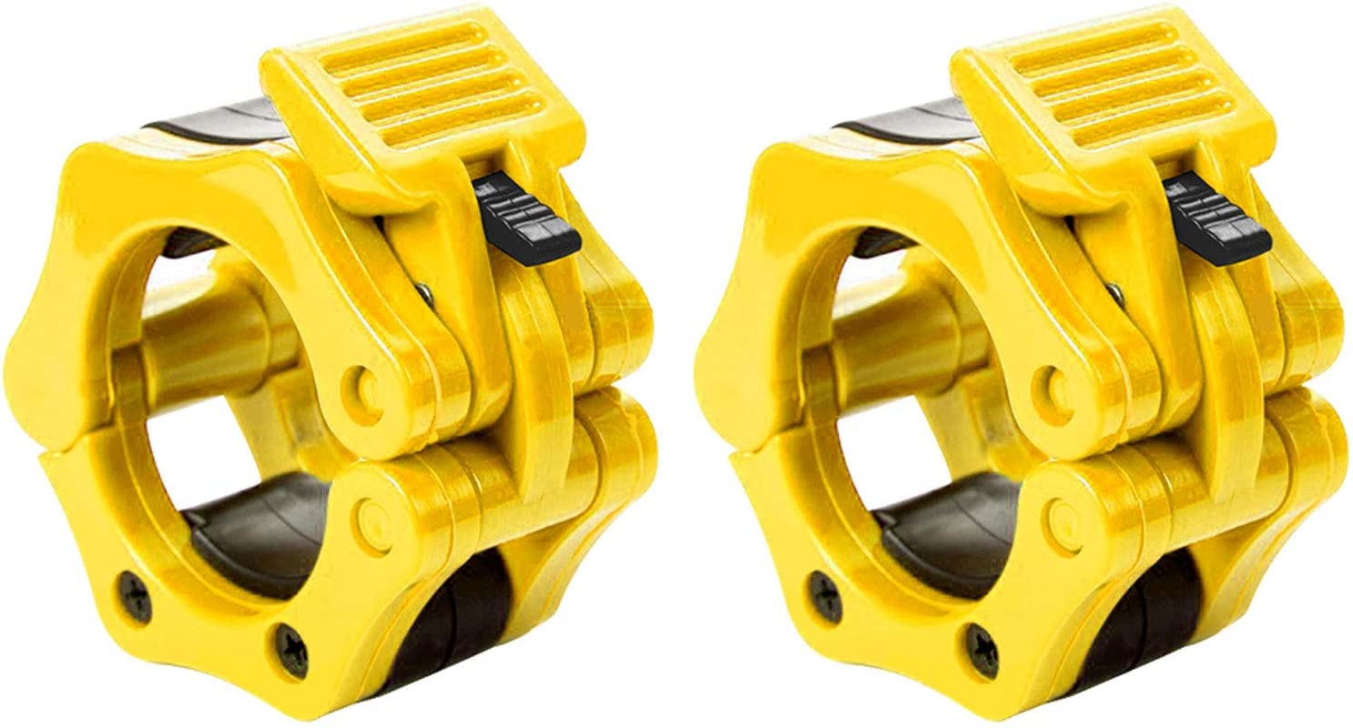 Weightlifting Barbell Clamp Locking Collar Pair of 2 Quick Release Olympic Bar with Carrying
