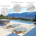 thumbnail image 3 of Blue Hydrangea Outdoor Rug for Patio/Deck/Porch, Non-Slip Large Area Rug 4 x 6 Ft, Spring Floral Leaves Butterfly Vintage Beige Indoor Outdoor Rugs Washable Area Rugs, Camping Rug Carpet Runner, 3 of 8