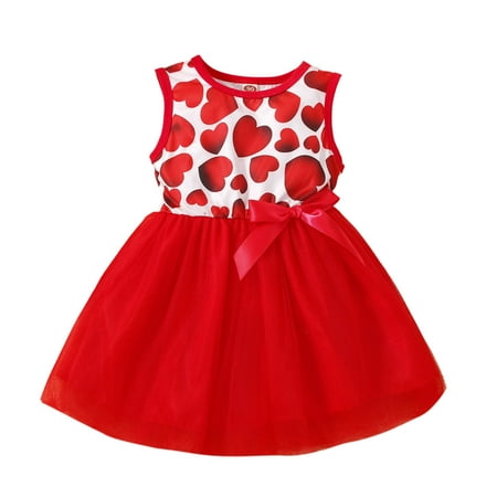 

adviicd Toddler Dress Up Set Girls Button Down Sleeveless Sundress Swing Summer Cute Casual Ruffle Hem Dresses Red 12-18 Months