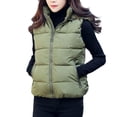 thumbnail image 1 of Gilet à Capuche en Coton pour Femmes avec Fermeture Éclair, Design Patchwork, pour l'Hiver, 1 of 9