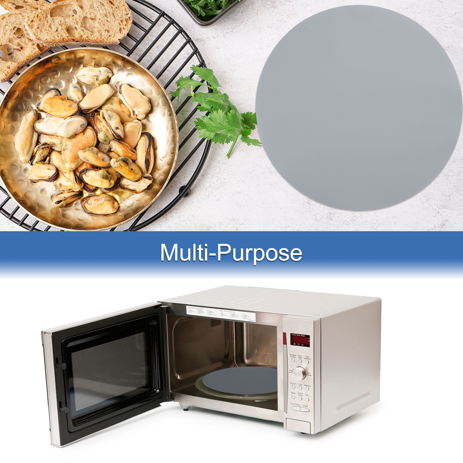 Unique Bargains Heat Resistant Oven Mat, Multi-Purpose Hot Pad, Dishwasher Safe Gray