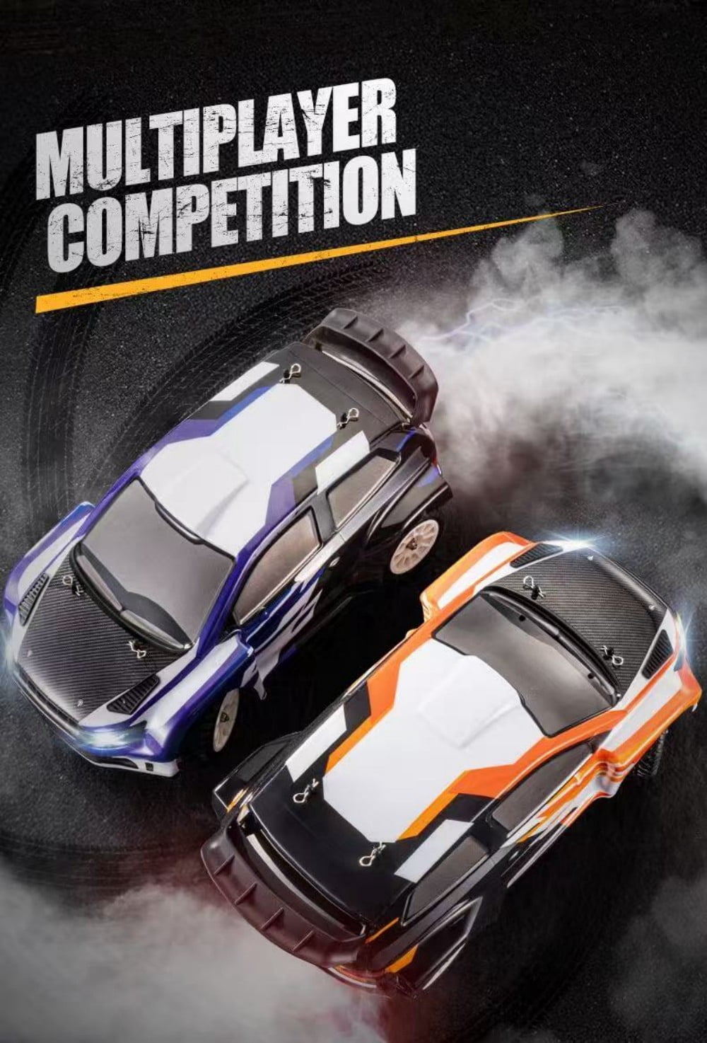 RC Drift Car with Gyroscope, 1:43 Mini 4WD Remote Control Drift Cars with Semi Proportional Throttle and LED Light, RC Racing Vehicle Toy Gifts