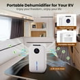 thumbnail image 3 of Dehumidifier,88OZ Dehumidifier for Bedroom With Drain Hose Quiet Small Dehumidifier for Bathroom Home Room Basement Portable Mini Dehumidifiers for RV Closet （800Sq.ft), 3 of 8