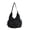 Black, variant on URSOFINE Nylon Drawstring Hobo Shoulder Bag, Lightweight Casual Crossbody Tote with Adjustable Strap, Spacious Commuter Sling Bag for Women