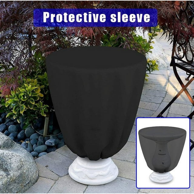 Garden Fountain Cover with Drawstring Multifunctional Waterproof Bird Bath Cover for Outdoor Courtyard New