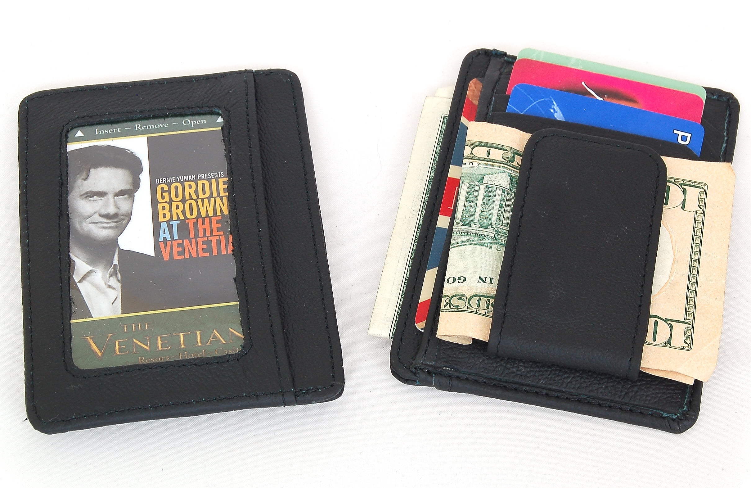 Mens Leather Wallet Money Clip Credit Card Id Holder Front Pocket - mens leather wallet money clip credit card id holder front pocket thin slim new walmart com