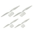 thumbnail image 1 of Uxcell 2Pcs RC Propellers 2 Vane Blades Props 5x5", 15x8" Grey with Adapter Rings, 1 of 7
