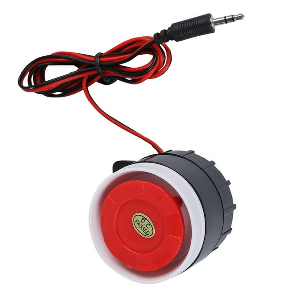 Horn Siren Alarm, 120dB DC 12V Mini Red Wired Horn Siren Sound Alarm System Warning Horn For Home Security