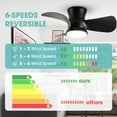 thumbnail image 5 of Parrot Uncle Low Profile Ceiling Fans with Remote Control, 30" Quiet Ceiling Fan with LED Light for Bedroom Patio,Dimmable, Reversible DC Motor, 5 of 19